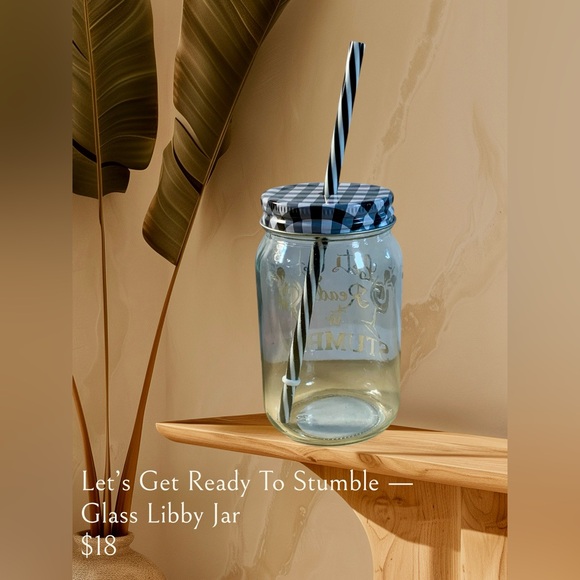 Handmade Libby Glass Drinking Jar New 16oz Mason Jar With Lid And Straw - Picture 5 of 6
